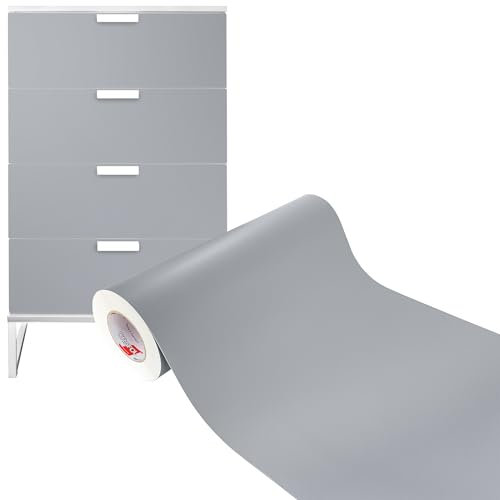 DecoMeister Papel Decorativo Adhesivo Para Muebles Gris Mate Lámina Para Forrar Puerta Armario Vinilo Autoadhesivo Impermeable Para Exterior Mesa Encimera Pegatina Para Cocina Rollo 50x600 cm