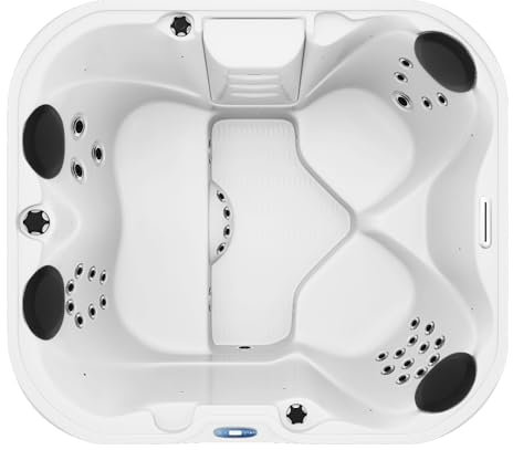 Spa Promo Spa 4 Places Extérieur ou Intérieur Plug and Play, Eco 4 RS, 32 Jets, avec Couverture