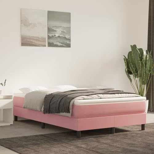 Festnight Bett ohne Kopfteil 120x200 cm Jugendbett Bettgestell Doppelbett Einzelbett Polsterbett Samt Gästebett Bettrahmen Schlafzimmer Bett Jugendzimmer