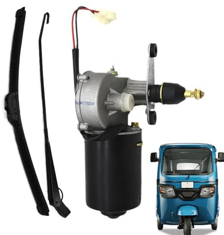 Windshield Wiper Kit - 12V Electric Motor, Power Wiper System, Heavy-Duty Windshield Wipers | Adjustable Vehicle Wiper Kit Replacement, Quiet Motor Window Wipers, Boat, Tricycle,
