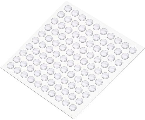 nuoshen 100 piedini in gomma trasparente, 10 x 3 mm, adesivi in silicone, per ammortizzare il suono, autoadesivi, trasparenti, per mobili, tavoli in vetro, porte