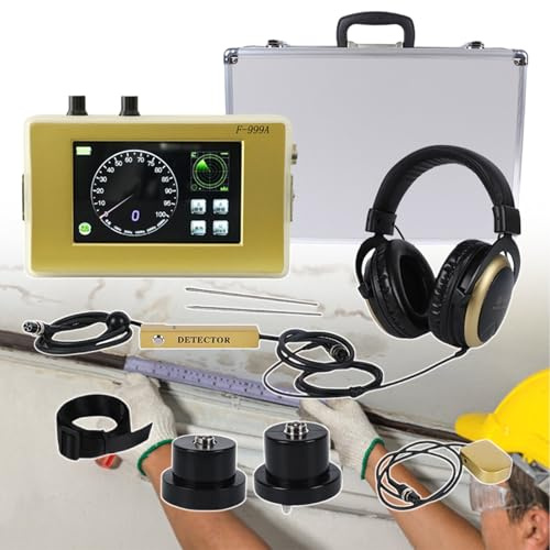 Ultrasonic Water Leak geophone Sensor 4m Detection Depth, Leak Detection Sensor, Underground Water Leak Detector, Plumbing Leak Detector with Headset