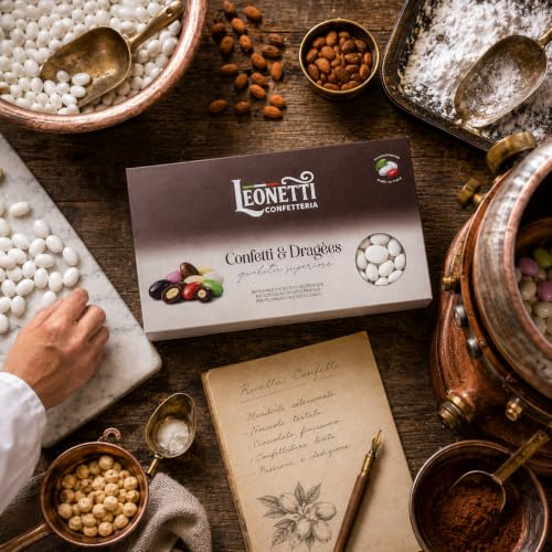 CandyFrizz Italia Kit Confetti Leonetti MANDORLA per confettate o Bomboniere Gusti a Scelta per tutti i tuoi Eventi da 2 a 10 Kg - da 2 a 10 Gusti – Made in Italy