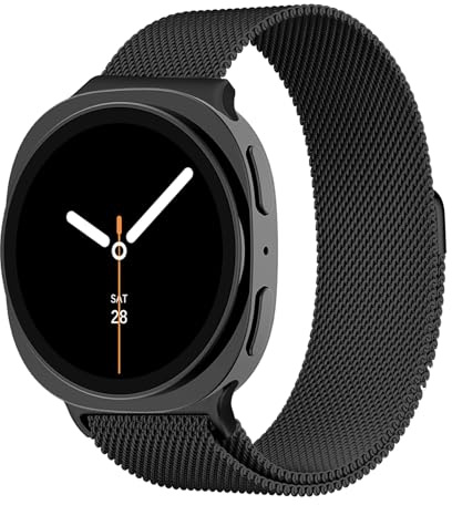 Galaxy Watch 8 Armband,für Samsung Galaxy Watch 8 40mm 44mm/8 Classic 46mm,Magnet Milanese Mesh Loop Magnetarmband Edelstahlarmband Metall Ersatzarmband Armbänder für Damen Herren