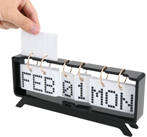 Acrylic Daily Desk Calendar TV Cabinet Shape Straightener Calendar Display Stand Up Week of Month Home Office Decoration