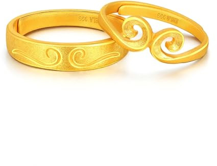 Tolldek Trauringe 18K Gelbgold Echte Goldschmuck, Freundschaftsringe Klassiker Form, Eheringe Au 750, Herren Gr.52 (16.6)