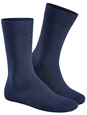 Hudson Herren Relax Cotton Druckfreier Bund Socken, Marine 0335, 41/42