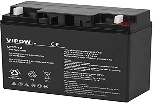 Vipow LP20-17 Blei Akku 12V 17Ah, Batterie 181 x 77 x 167 mm, wartungsfrei luftdicht Bleiakku Gelakku Gel akku