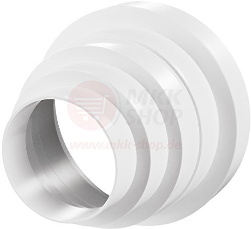 Ø 80 100 120 125 150 mm Reduzierverbinder Reduzierstück Reduktion Rohr Übergang Lüftung Rundrohr Ventilation Lüftungskanal Ventilator Universal Ø 80-150 mm MKK-RKO