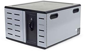 Ergotron Zip12 Charging Desktop Cabinet - Cabinet unit for 12 tablets/notebooks - steel - black, silver - screen size: up to 14
