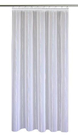 Anna Cortina 888804 Langstore Webgardine Streifen, blau, 120 x 450 cm