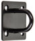 White Hinge Black Steel Staple Eye Plate - Chain/Cable/Rope Metal Boat Mooring Loop