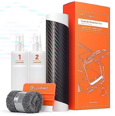 Luxshield Ladekantenschutz Folie für Skoda Kodiaq 1 (I) NS7 I 2017-2021 - Stoßstangenschutz, Kratzschutz, Lackschutzfolie - Carbon Schwarz