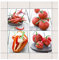 Bilderwelten Fliesenaufkleber Fliesen-Deko Rotes Gemüse 15 x 15cm Set 4teilig