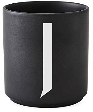 Design Letters - Personal Porzellanbecher - schwarz - J - Arne Jacobsen - Design - Tasse