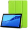 SATURCASE Case for Huawei MediaPad T5 10.1, PU Leather Flip Foldable Folio Stand Slim Light Weight Protective Tablet Cover (Green)