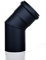 ACCESSORI TUBO GOMITO STUFA PELLET NERO ACCIAIO DIAMETRO 80 (GOMITO 45° MF 80 MM)