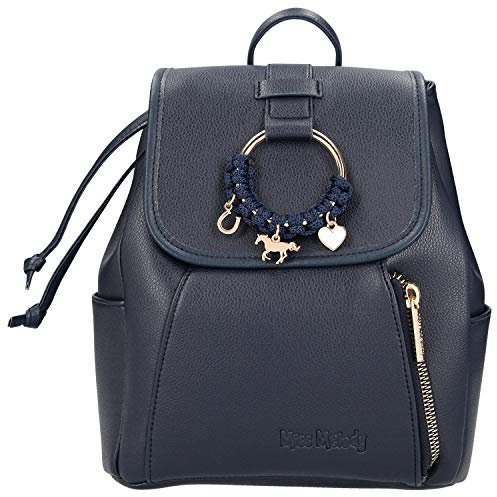 Depesche 10736 Rucksack aus Kunstleder Miss Melody, dunkelblau, ca. 25 x 21 x 11 cm