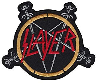 Slayer Pentagram Thrash Metal Band Aufnäher Besticktes Patch zum Aufbügeln Applique