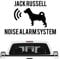siviwonder Jack Russell Noise Alarmsystem Auto Aufkleber Hund Folie JRT Russel Farbe Weiß, Größe 10cm
