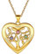 925 Sterling Silver Personalised Heart Family Tree of Life Necklace with Choice of Birthstone Setting 18K Gold Plated Custom Name 3 Three Birthstone Love Heart Tree Circle Pendant Necklace for Women