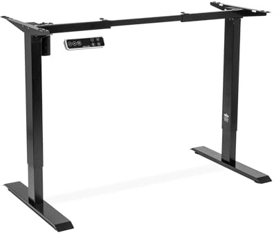Dellonda Single Motor Adjustable Desk Frame with Digital Controls, 70kg Capacity, Black - DH18