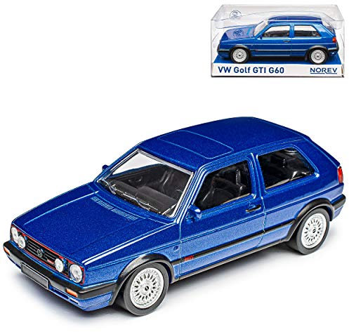 GOLF Volkwagen II G-T-I G60 Blau Metallic 1983-1992 1/43 Norev Modell Auto