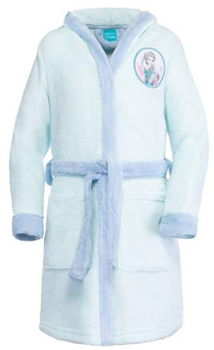 Brandsseller Kinder Kapuzen Bademantel - mit Motiven im Stil von Frozen 110/116 Hellblau