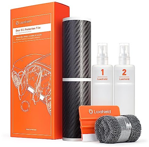 Luxshield Auto Einstiegsleisten Schutz für Skoda Fabia Combi 3 (III) NJ I 2014-2021 - Schutzfolie Autotür Zubehör Zierleisten Lackschutzfolie Carbon Schwarz