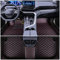 Muchkey Auto Fußmatten Passen für Opel Combo Tour Astra GTC Cascada Zafira Karl Corsa Adam Mokka Meriva Crossland x Insignia Cargo Vivaro Movano Anpassen Leder Fussmatten Schwarz Rot