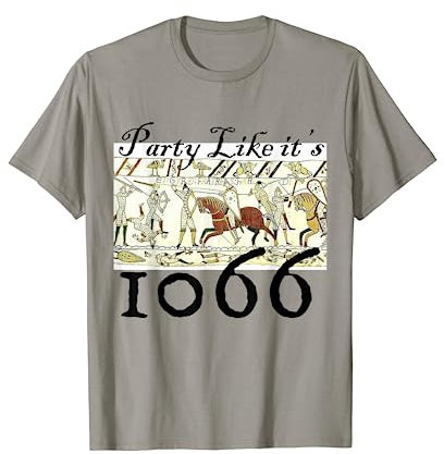 Mittelalterlicher Bayeux-Wandteppich, witzig, historisch, lustig T-Shirt
