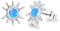 Böse Augen Opal Ohrstecker, 925 Sterling Silber/Opal Ohrstecker, altägyptisches Auge des Horus Glücksschutz Ohrstecker, hypoallergen Piercing Ohrring