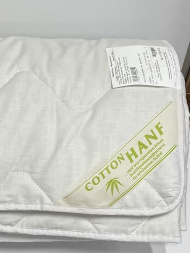 Bach's Betten Welt Summerlove Hanf-Plus feine Sommerdecke 100% Natur Füllung 60% Hanf und 40% Baumwolle Bezug 100% Baumwolle (135 x 200 cm)
