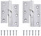 Right Handed Rising Butt Door Hinges Zinc Steel 3 Inch Rising Butt Hinge Folding Door Hinge Folding Butt Door Hinges for Internal External Doors Solid Doors Square Corners 1 Pair.