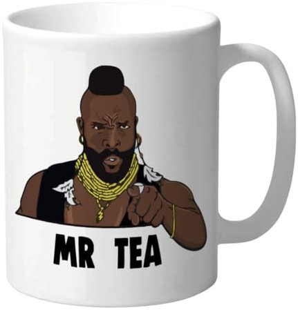 Mr Tea Funny Mug - A-Team Inspired Retro 80s Pop Culture Cup for Tea and Coffee