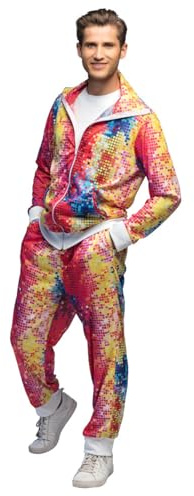 Boland - Men's Disco Tracksuit, Camping Suit, Jogging Suit, 80s Outfit, Group Costume, Theme Party, Carnival