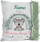 PR Print Royal Kissen mit Füllung - mit Geburtsdaten Personalisieren - Wilkommen Kleiner Schatz - Koala - Geschenke zur Geburt, Geschenkideen Geburt | inkl. Kissenfüllung, Rückseite Grün, 40x40cm