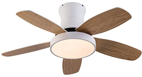 kangten LED Kronleuchter 42 Deckenventilator Licht Reversible Fanlamp 5-Blätter 6-Gang Lüfter Kronleuchter Timing mit Fernbedienung