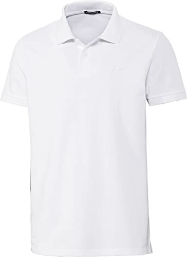 Chiemsee Herren Poloshirt, 100% Baumwolle, bequemes Poloshirt/T-Shirt mit lässigem Kragen, leichte Herrenoberbekleidung, atmungsaktiv & luftdurchlässig, Weiß, Gr. L
