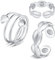 Jeracol Kupfer Magnetringe für Frauen Männer,2 Stück 99% reines Kupfer magnetische Kupferringe mit starken Magneten,verstellbare ring mit einer Geschenkbox(7x&Silber)