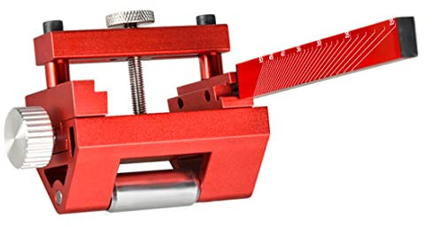 N&S Juvyig Honing Guide Tool-Woodworking Sharpening Holder of Whetstone-Adjustable Angle Knife Sharpener for Chisels and Planes 0-2.55 inches (Red)