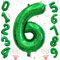Grün Zahl Luftballon 6, Folienballon Riesen 0–9 Set, 40 Zoll Helium Dunkelgrün 6 Zahlen Ballon für Jungen Mädchen Kinder 6. Geburtstag Party Deko Herren 6 Dinosaurier Jungle Party Dekoration