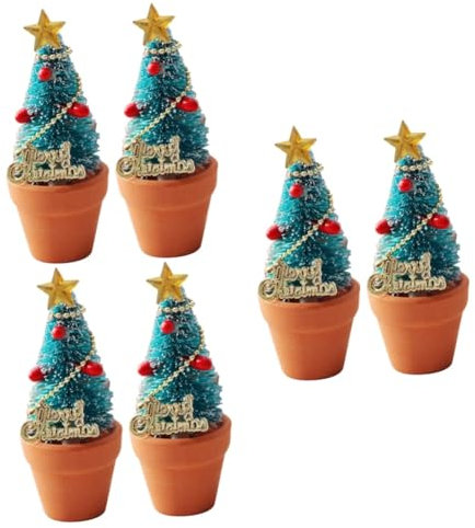 PRETYZOOM 6 Stk Puppenhaus-weihnachtsbaum Künstlicher Weihnachtsbaum Mini-weihnachtsbäume Zum Basteln Künstliche Zimmerpflanze Im Topf Baby Mikroszene Keramik Kleiner Weihnachtsbaum