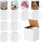 MSYU Lot de 12 tasses à café en céramique blanche de 325 ml avec revêtement en céramique pour sublimation, tasses vierges pour lait, latte, cacao chaud et cadeaux de bricolage