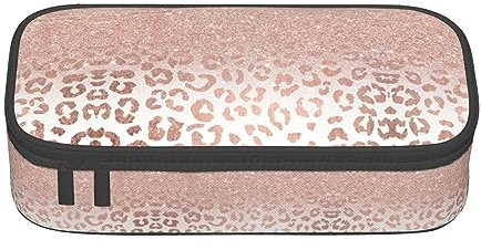 ESASAM Rose Gold Glitter Print Stylish Pencil Case - Oxford Fabric, Spacious, and Durable Design for Organized Storage