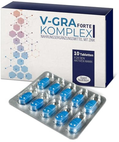 NEU: Saint Nutrition® V-GRA Forte Komplex für den Mann 100mg – Nahrungsergänzungsmittel mit Maca und L-Arginin, Premium Qualität - Abgestimmt auf die Bedürfnisse für Männer