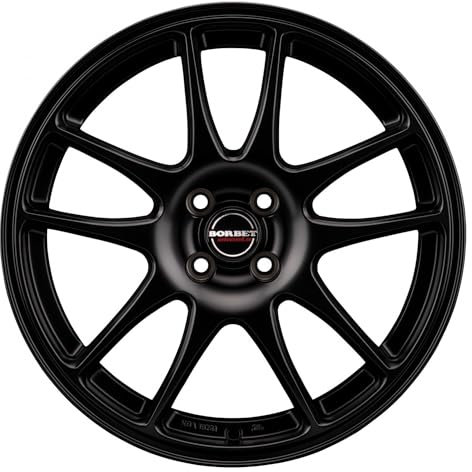 4x Borbet Felgen Alufelgen RS 7x17 ET45 4x100 black matt kompatibel mit Opel Adam Agila Corsa Karl Meriva