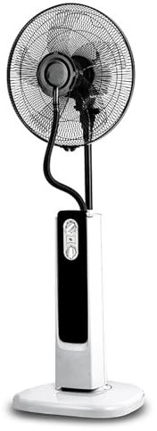 LYUCAYHQ Ventilatore con Nebulizzatore Ventilatore Industriale per Patio 3 Livelli di Velocità del Vento Raffreddamento Regolabili Altalena a 90 Gradi per Patio, Fabbrica 47 * 127 cm