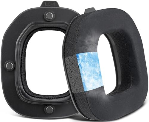 SOULWIT Kühlgel Ersatzpolster Ersatz Ohrpolster für Astro A40 TR Headset, Ohrpolster Kissen mit Eissilk-Stoff, Schallschutz-Schaumstoff