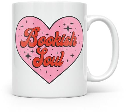 Noble & Page Book Lover Mugs – Bookish Soul – gamma di tazze da caffè stampate a mano per chiunque ami leggere – bella tazza stampata lucida